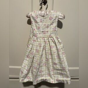 Vintage Goodlad Sleeveless Floral Checkered Dress